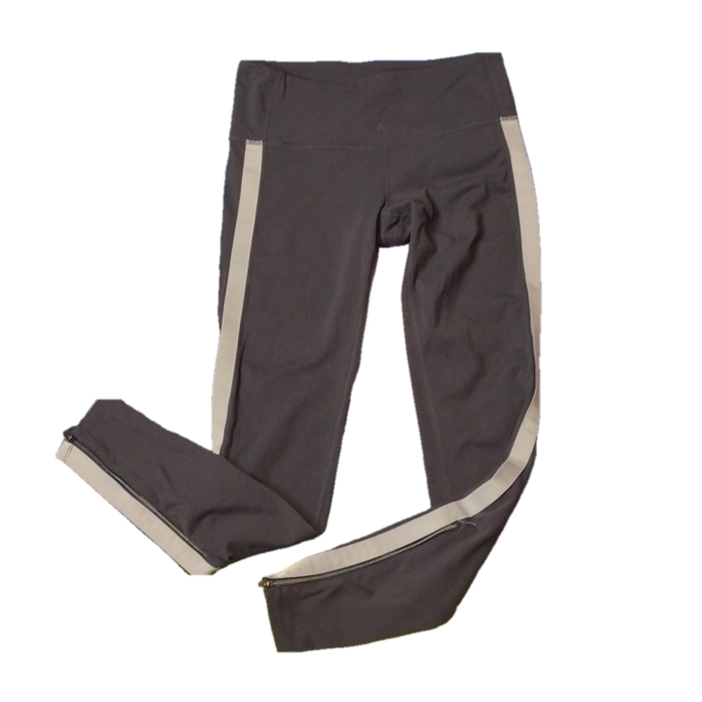Athleta - gray zipped ankle leggings size XS